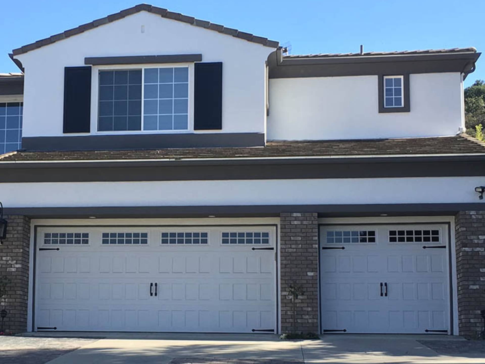 garage featuring two large doors